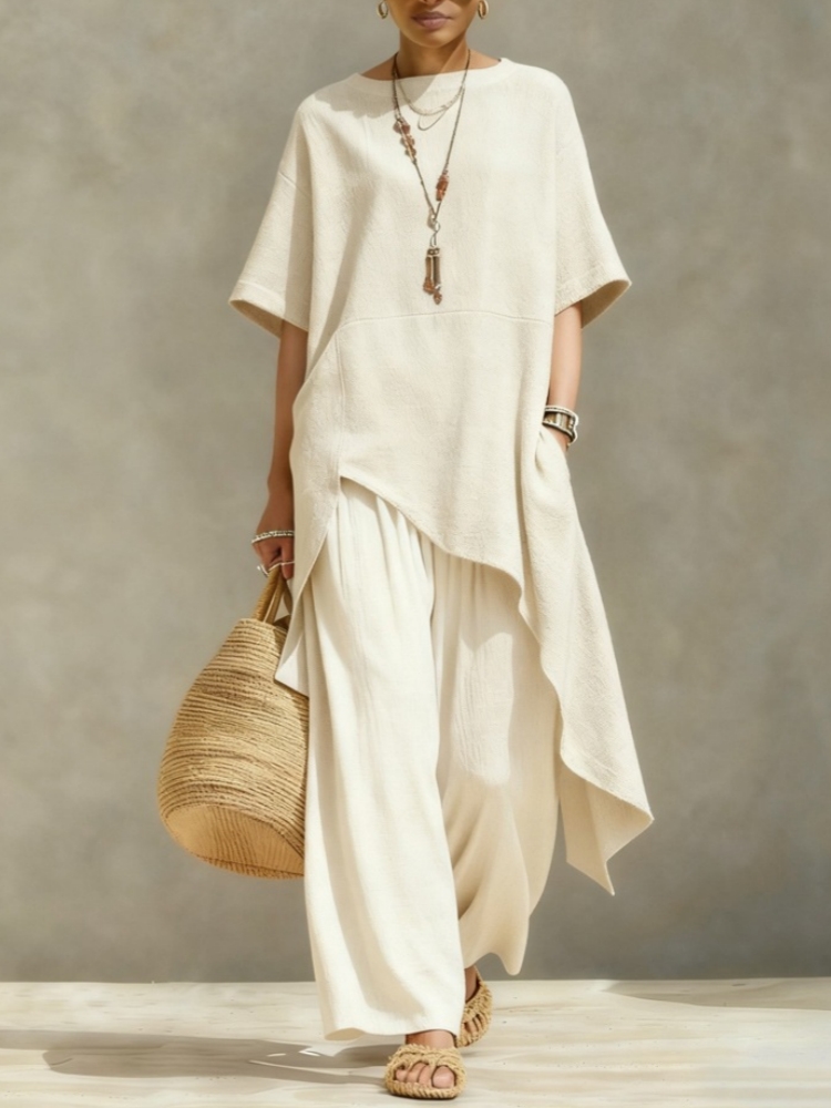 Summer Clothing Linen - Setelan Celana Wanita Katun Linen 2