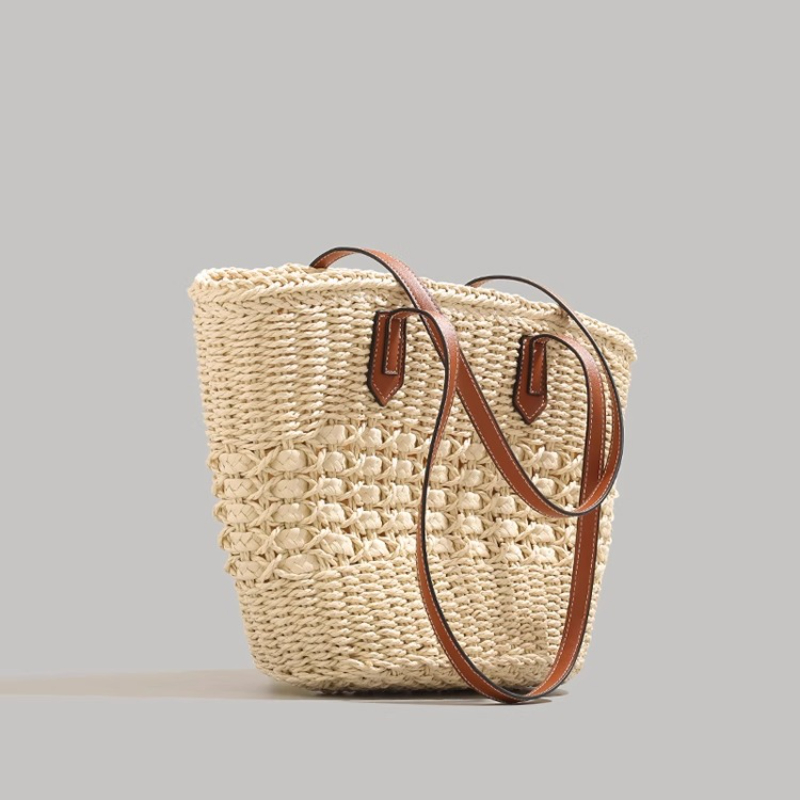 Beach Bag Straw - Tas Jerami Lipat Ekstra Besar untuk