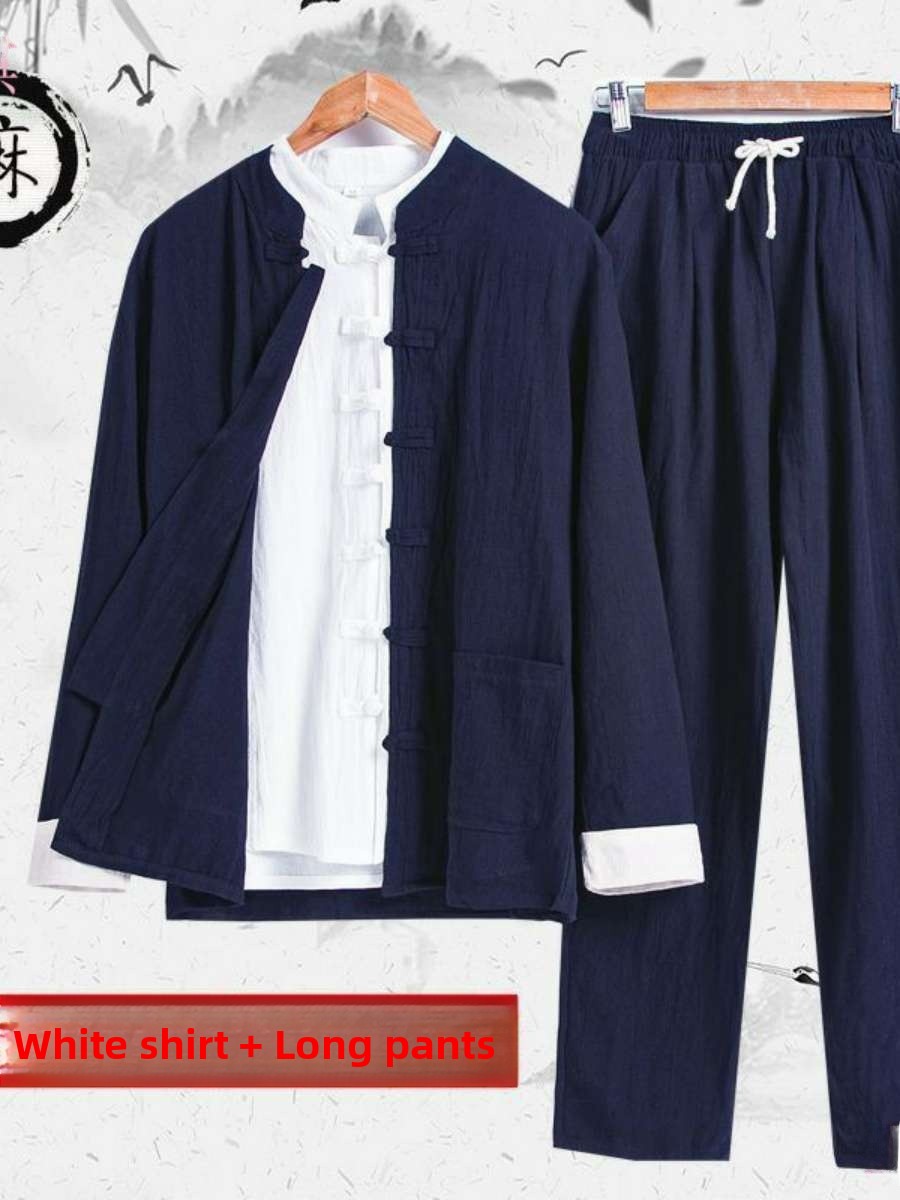 Summer Clothing Staples - Set Kostum Tiongkok Kuno Linen Katun