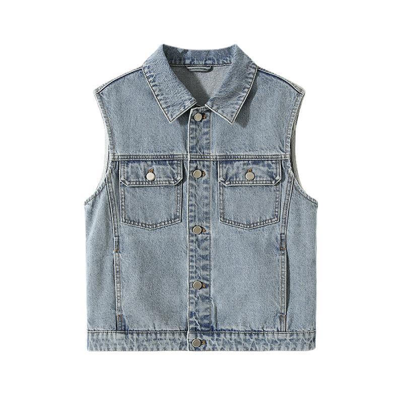 Summer Clothing Staples - Xinjiang-Rompi Denim Katun Pokok Panjang Wanita,