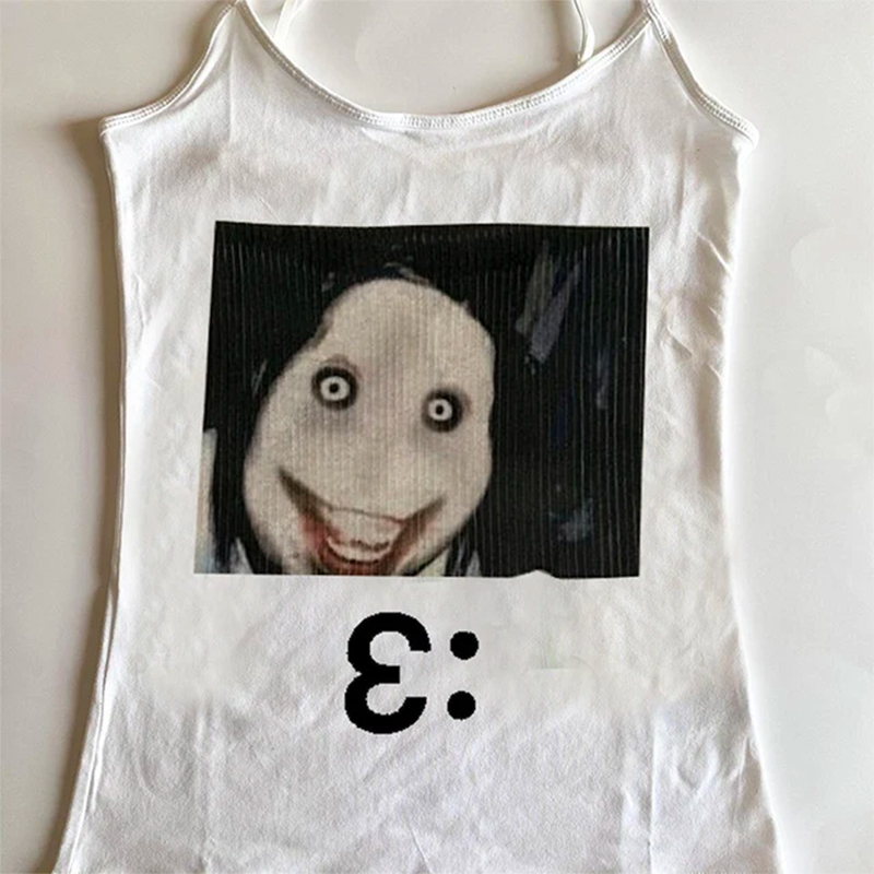 Summer Zara - Goth tertawa keras Anime cetak TankTop