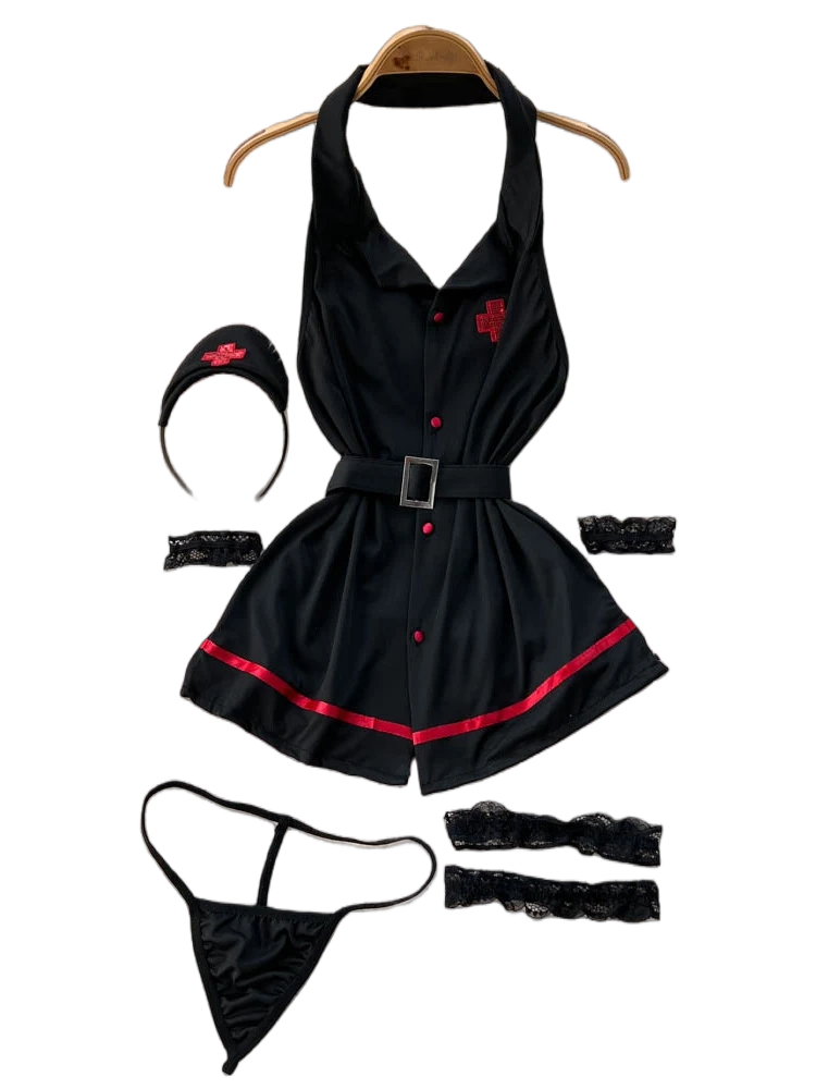 Summer Clothing Essentials - Gaun Lingerie Seksi Erotis Model Halter