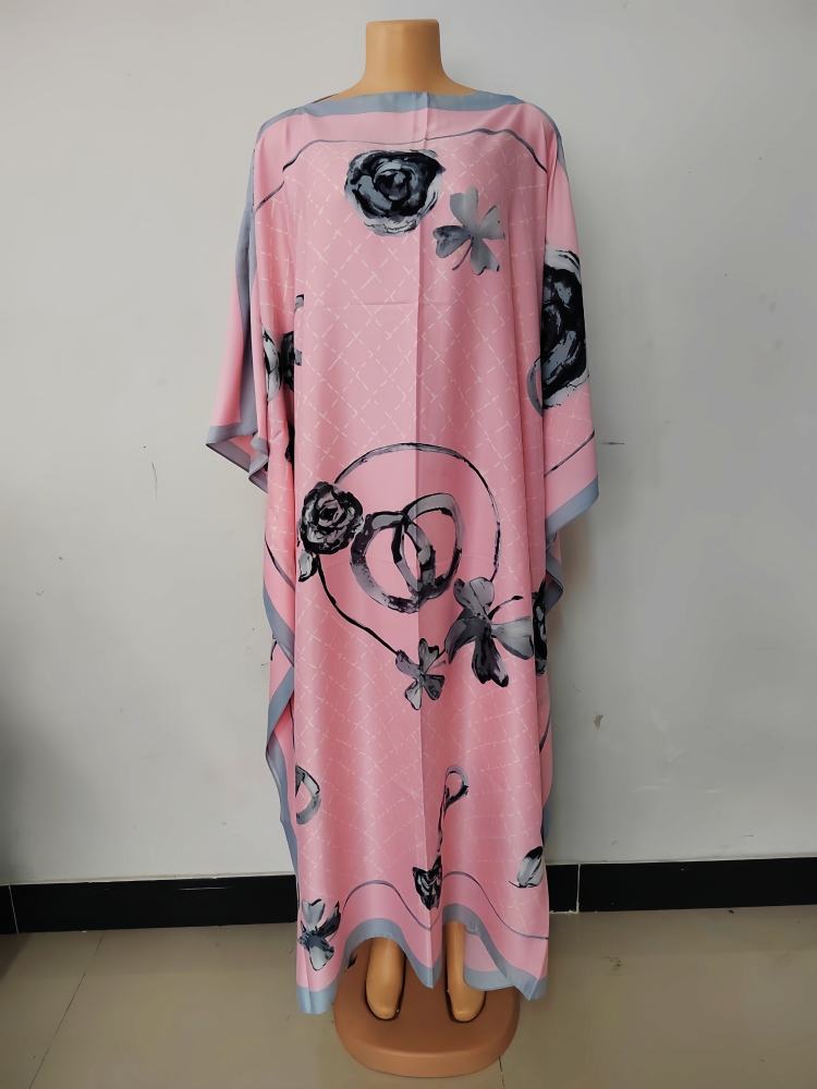 Summer Clothing Recommendations - Gaun Maxi Kaftan sutra cetak populer