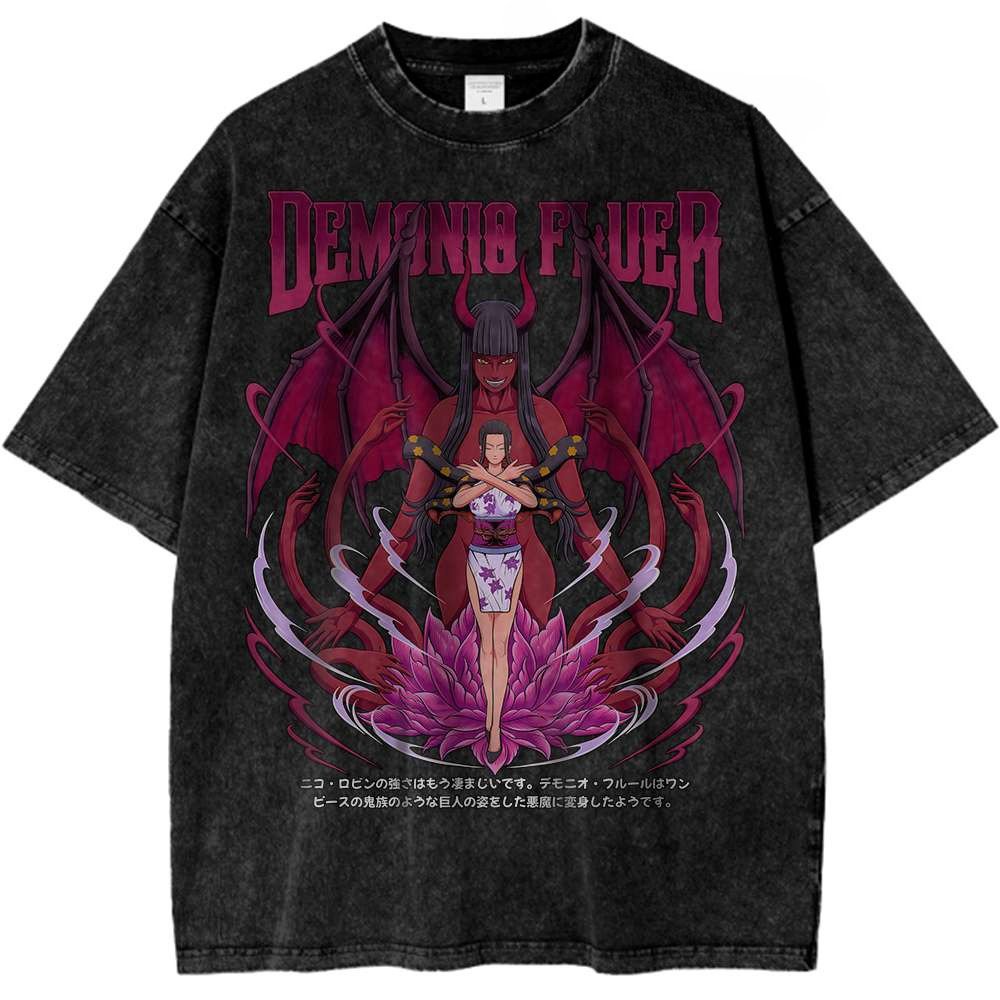 Vintage Summer Clothing Men - Kaos Anime Nico Robin One Piece