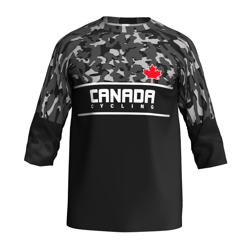 Summer Clothing Canada - Kemeja Downhill Kanada, Jersey bersepeda tim