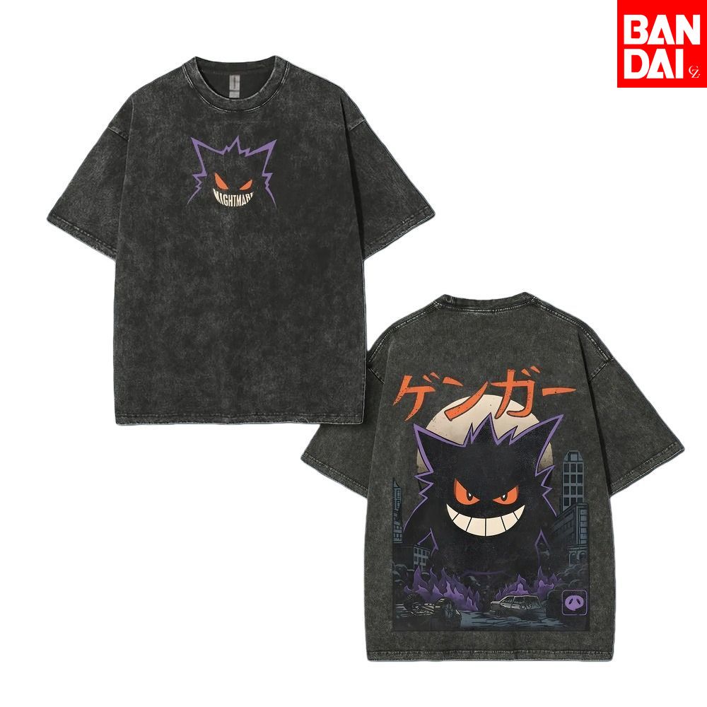 Vintage Summer Clothing Men - Kaus Pokemon Gastly Haunter Gengar Pria