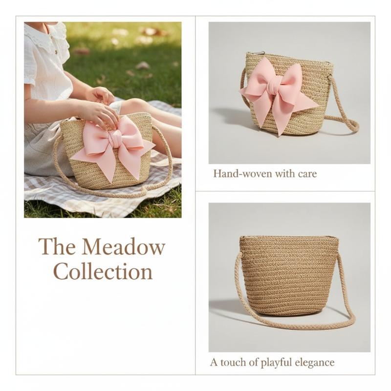 Beach Bag Straw - Tas Bahu Jerami Anyaman untuk Bayi