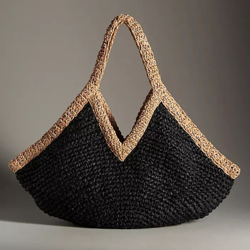 Beach Bag Straw - Tas Tangan Anyaman Baru Musim Panas