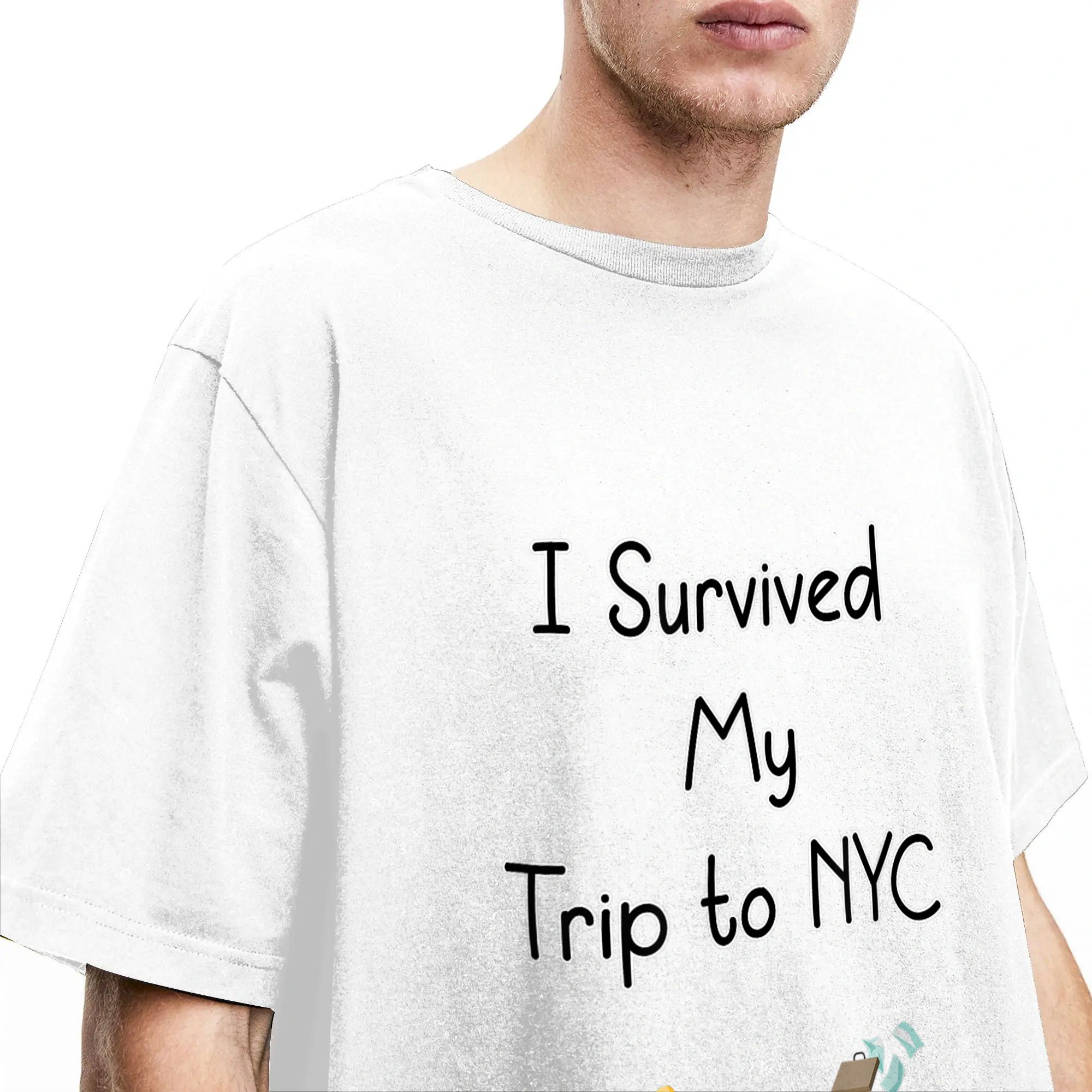 Kaus Katun I Survived My Trip  - Summer Clothing Nyc ulasan dan harga