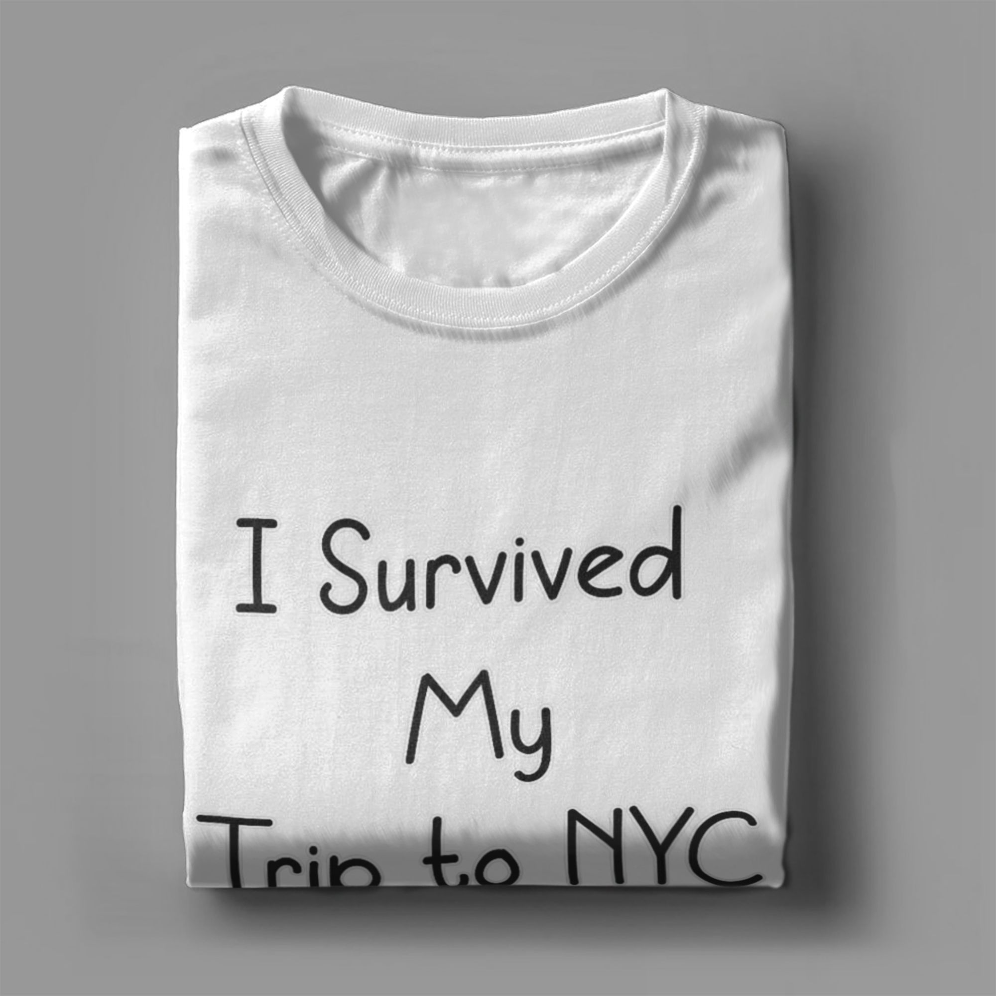 Kaus Katun I Survived My Trip  - Summer Clothing Nyc ulasan dan harga
