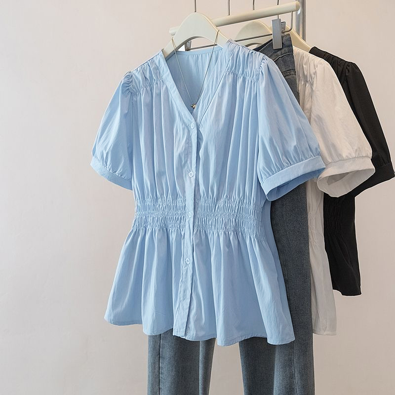 Kemeja dan Blus Wanita Ukuran  - Summer Clothing Office ulasan dan harga