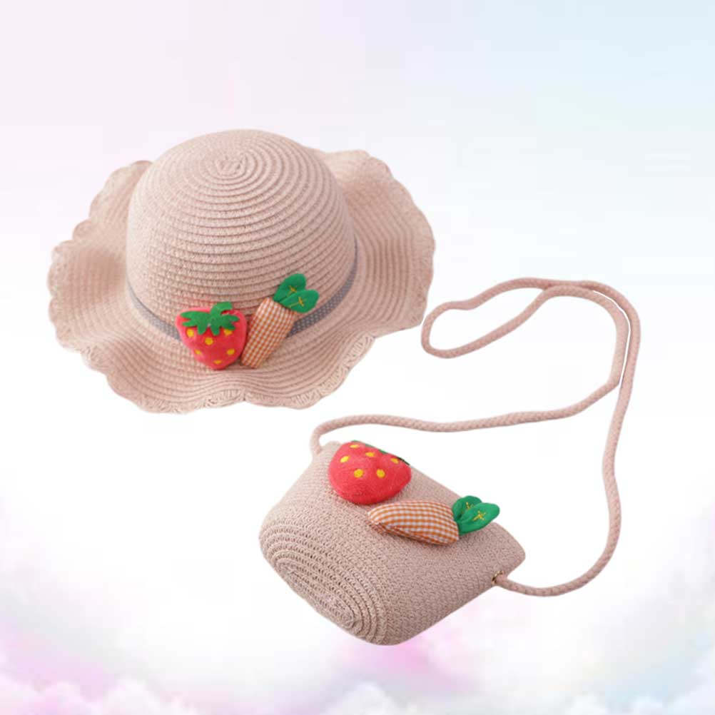 1Set Topi Pelindung Matahari A - Beach Bag Straw ulasan dan harga