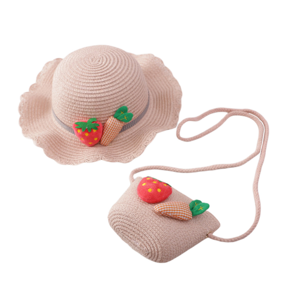 1Set Topi Pelindung Matahari A - Beach Bag Straw ulasan dan harga