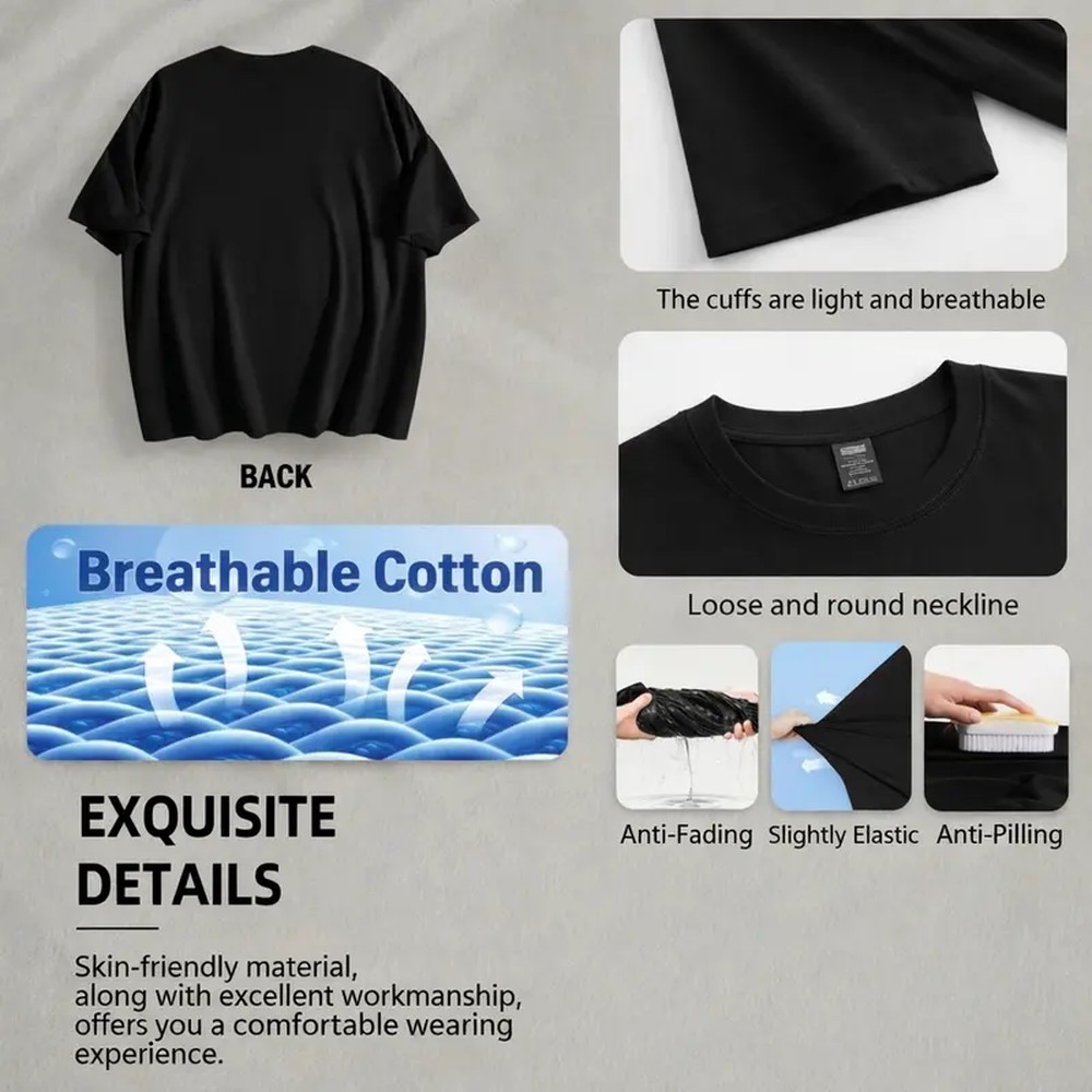 Kaos Pria Katun Berkerah Bulat - Summer Clothing Gifts ulasan dan harga