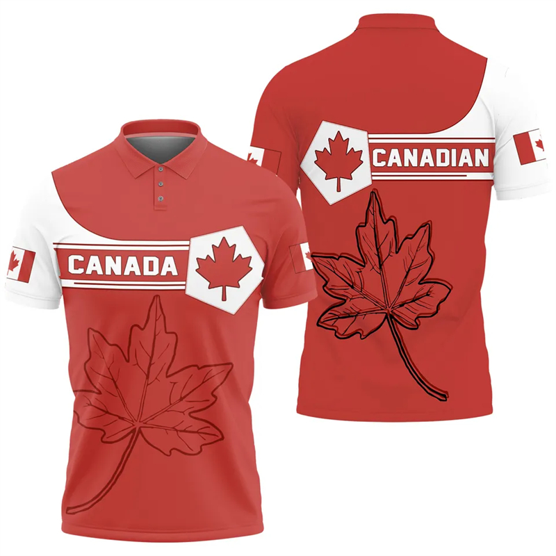Kaus Polo Bendera Daun Maple u - Summer Clothing Canada ulasan dan harga