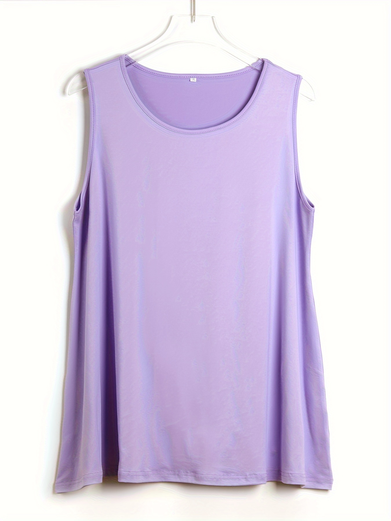 Plus Size Simple Solid Tank To - Halter Neck Top ulasan dan harga
