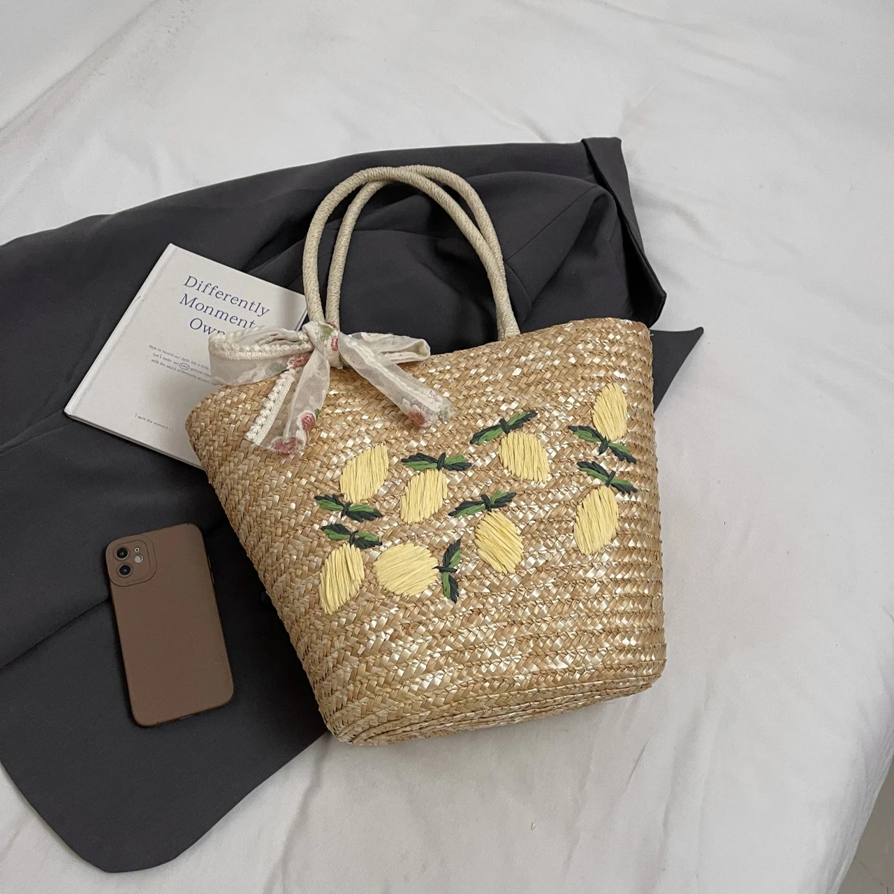 Tas bahu pantai kapasitas besa - Beach Bag Straw ulasan dan harga