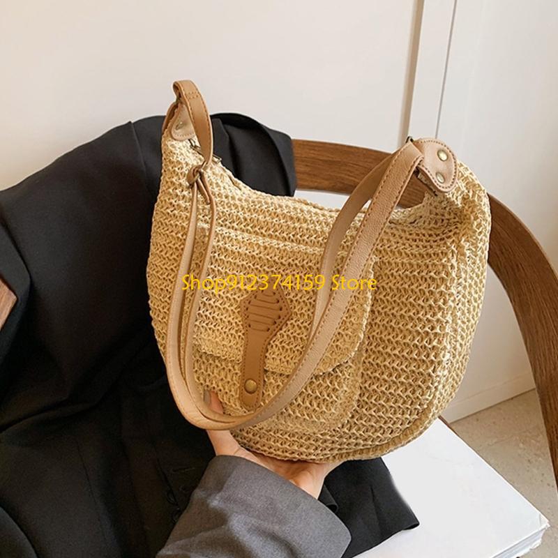 G5AE Tas Pantai Jerami Wanita  - Beach Bag Straw ulasan dan harga