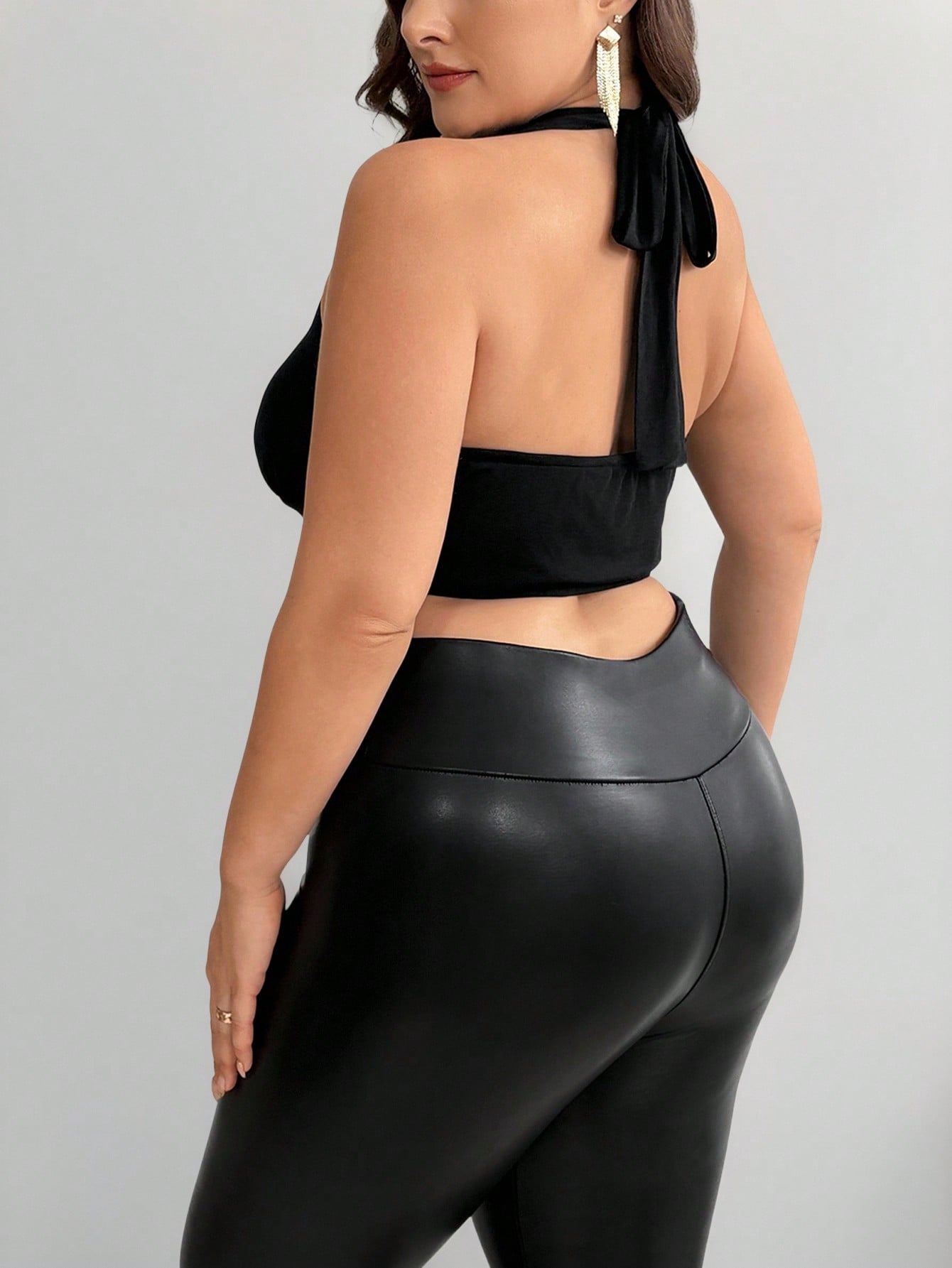 Rompi ukuran besar dengan tali - Halter Neck Top ulasan dan harga