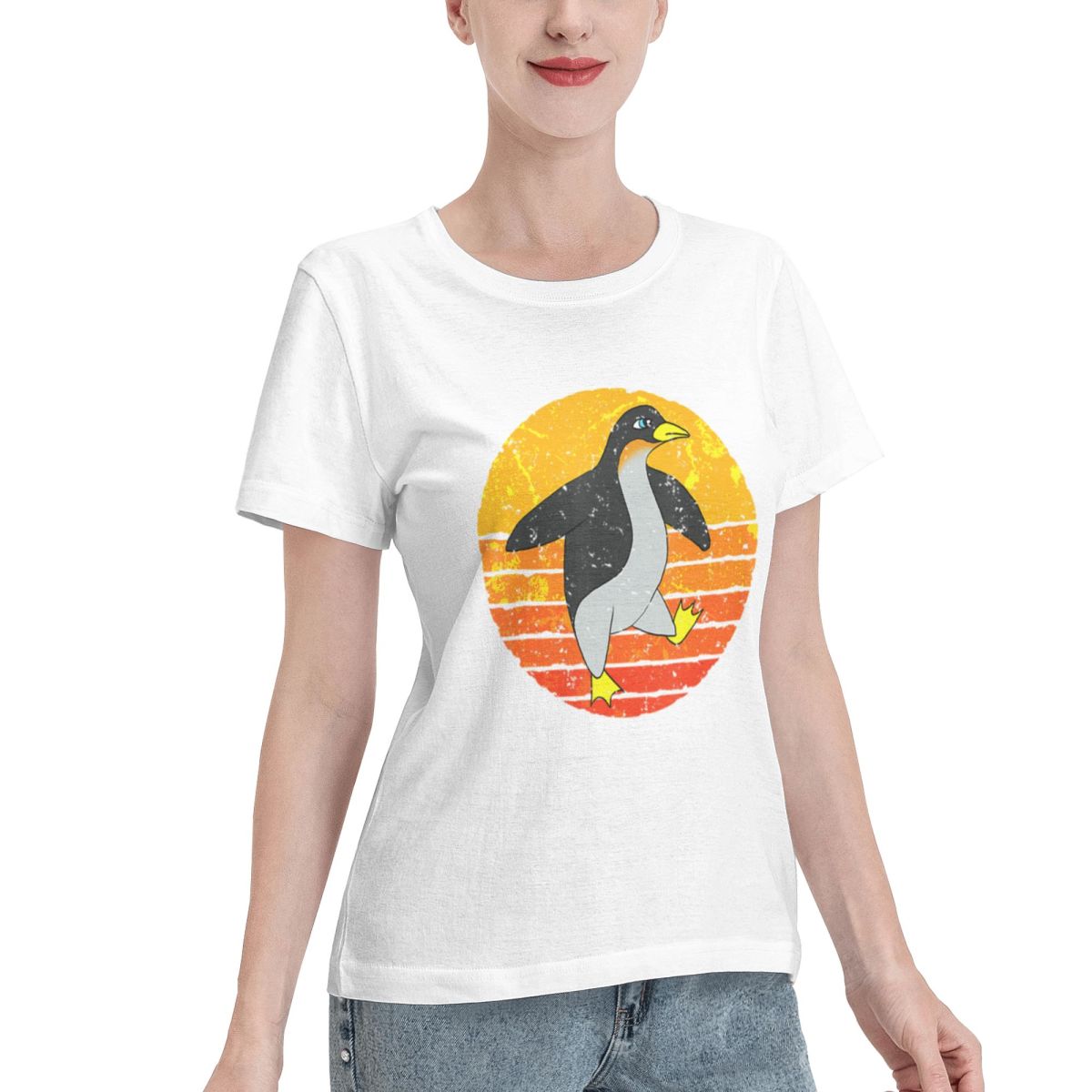 Kaos Wanita Retro Penguin Summ - Summer Clothing Staples ulasan dan harga