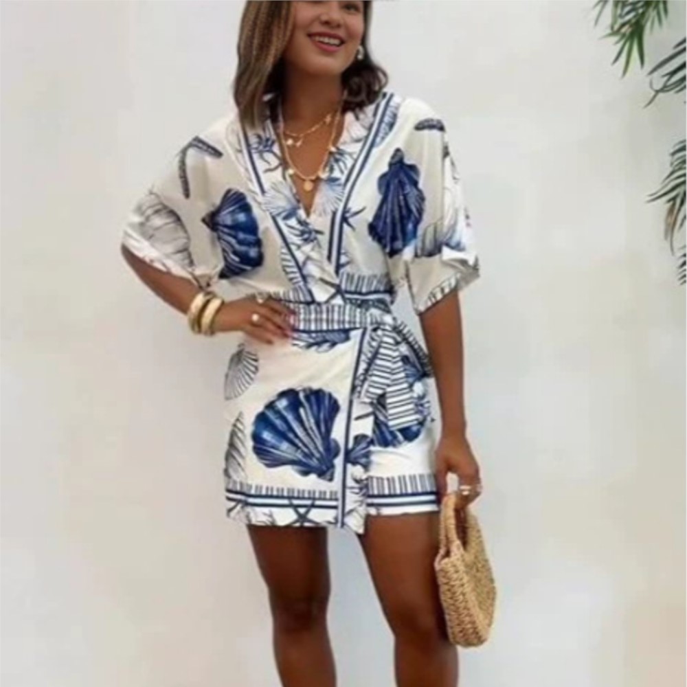 Jumpsuit Wanita Lengan Pendek  - Summer Zara ulasan dan harga