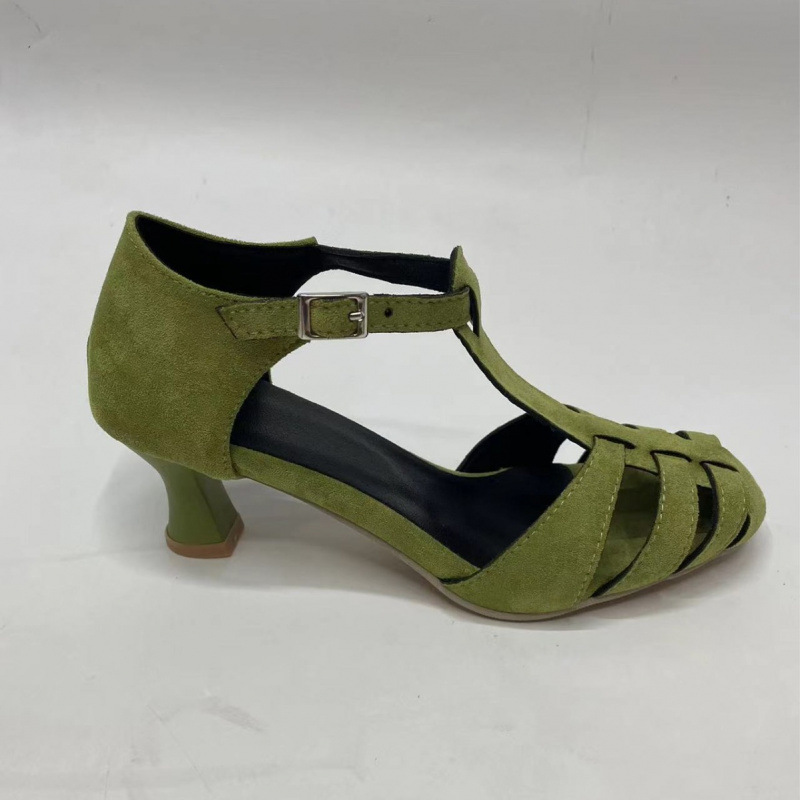 Sandal Wanita Hijau Suede Kitt - Summer Clothing Sale ulasan dan harga