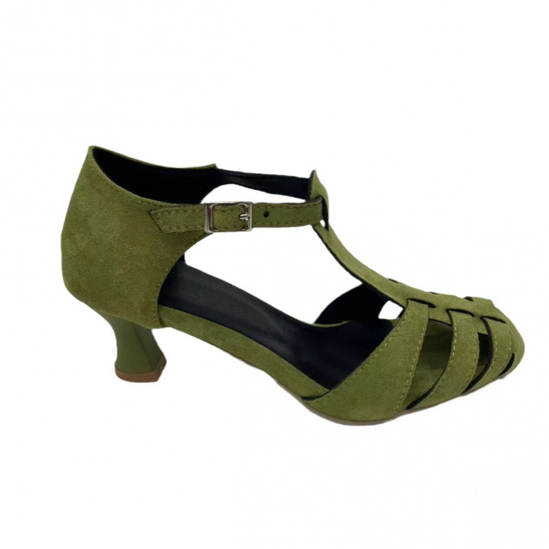 Sandal Wanita Hijau Suede Kitt - Summer Clothing Sale ulasan dan harga