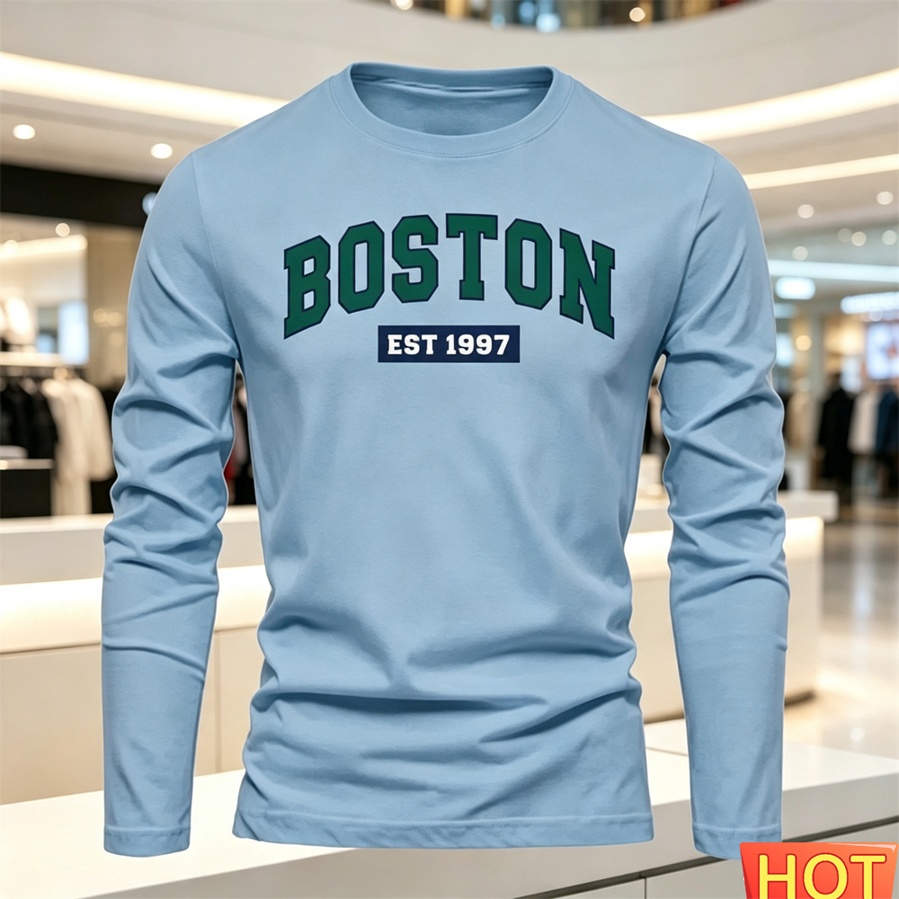 Kaos Lengan Panjang Pria Musim - Summer Clothing Men ulasan dan harga