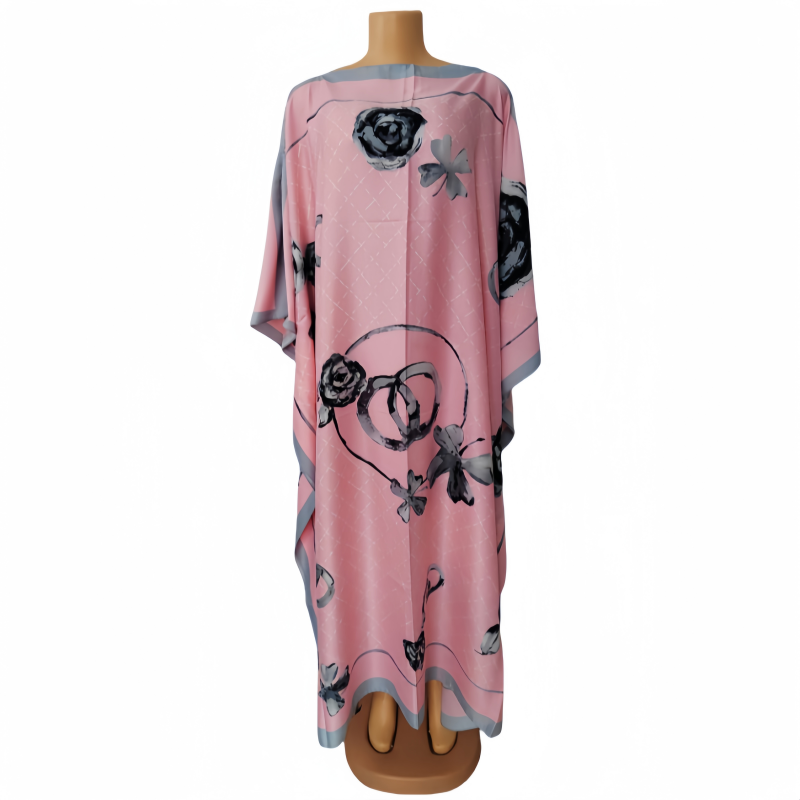 Gaun Maxi Kaftan sutra cetak p - Summer Clothing Recommendations ulasan dan harga