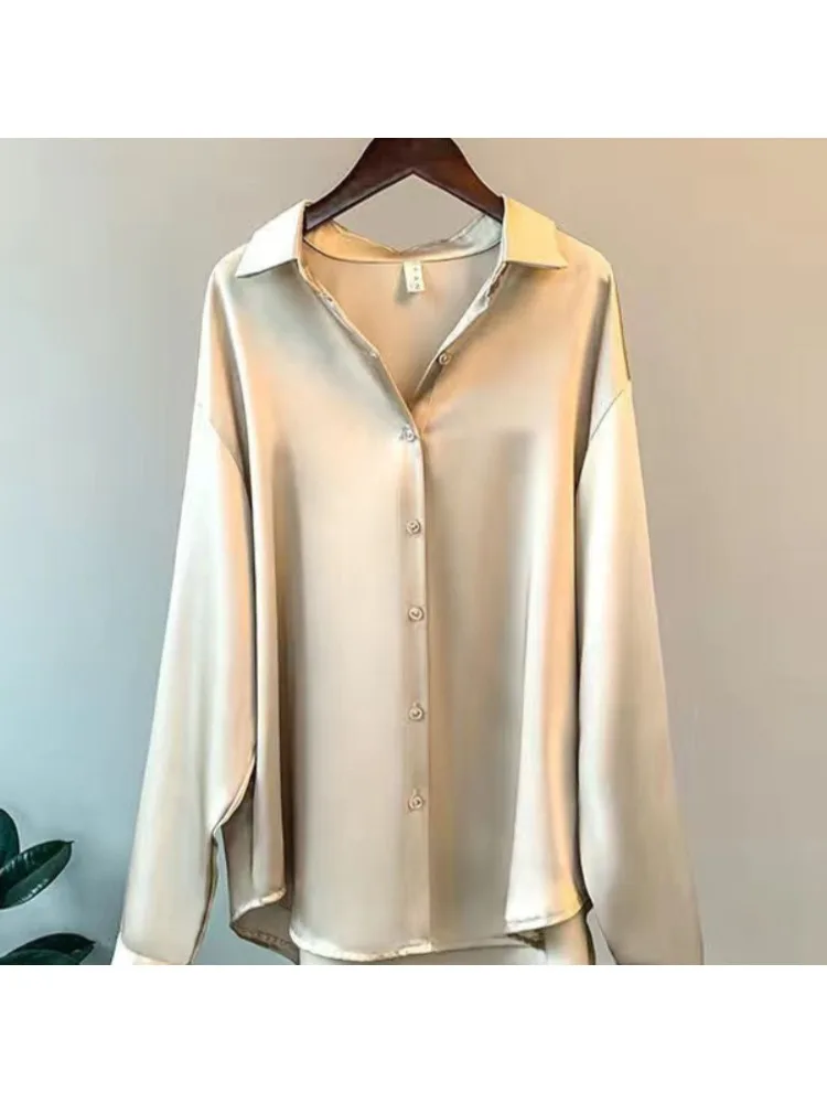 Kemeja Sutra Wanita Kasual Uku - Summer Clothing Office ulasan dan harga