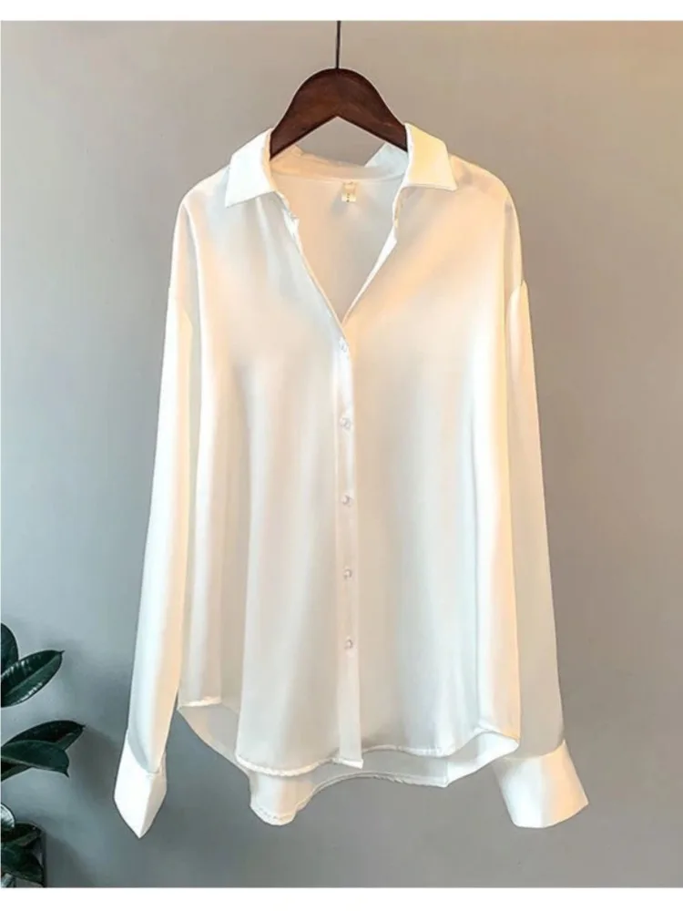 Kemeja Sutra Wanita Kasual Uku - Summer Clothing Office ulasan dan harga