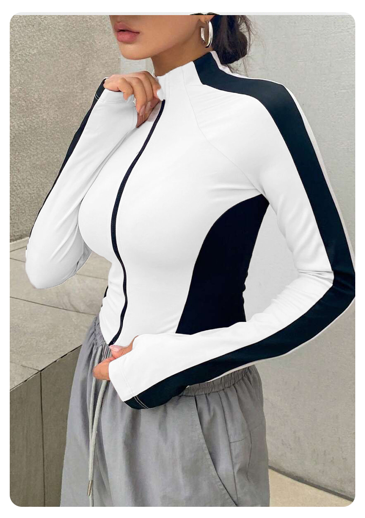 Pakaian Yoga Jaket Kerah Berdi - Summer Clothing Essentials ulasan dan harga