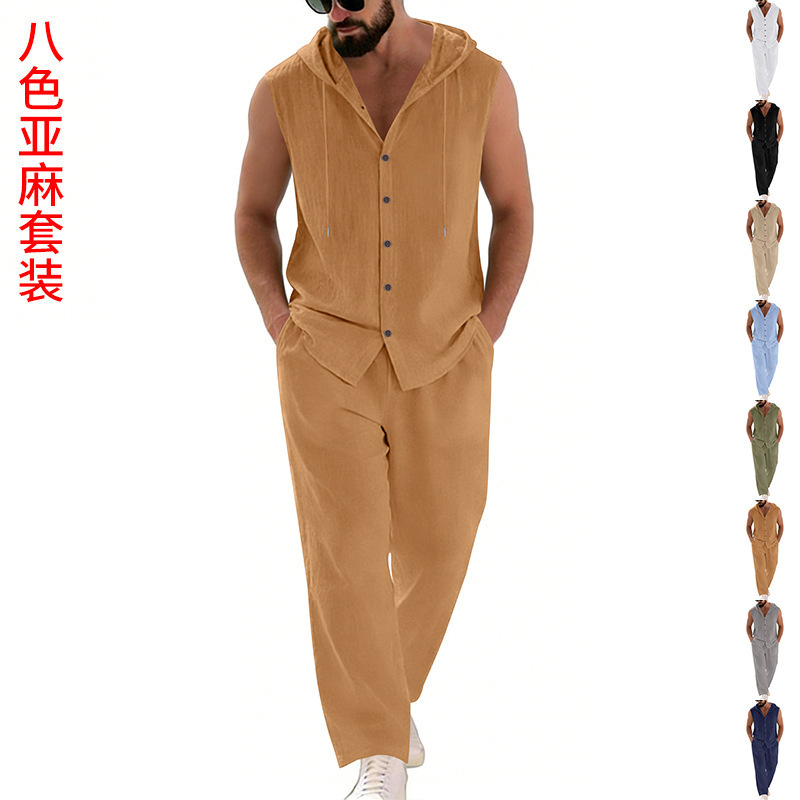 Setelan Sweater dan Celana Lin - Summer Clothing Men ulasan dan harga