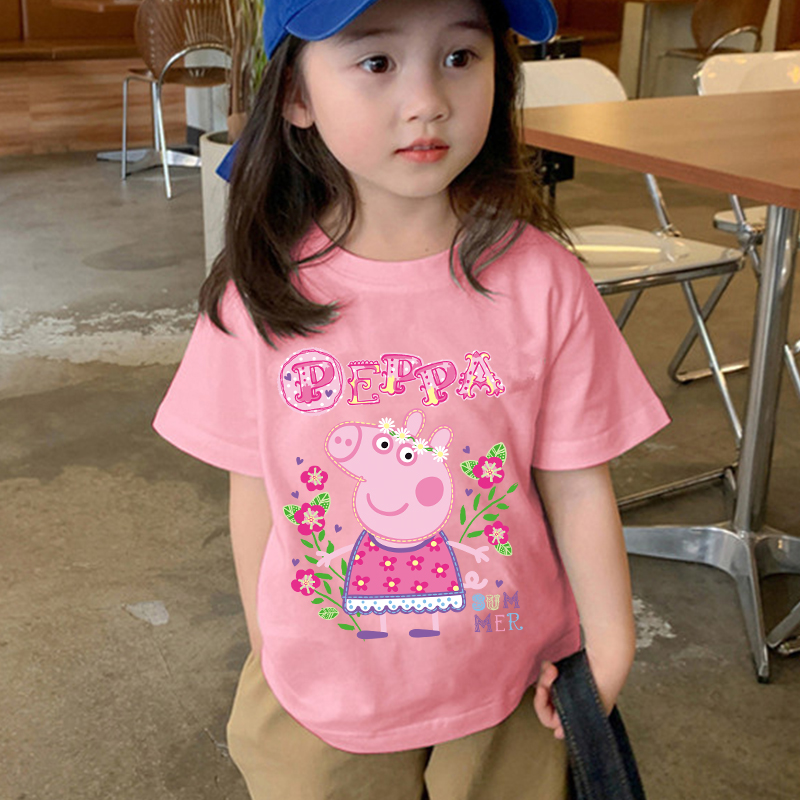 Kaus Seri Peppas Pig Pakaian K - Summer Clothing Gifts ulasan dan harga