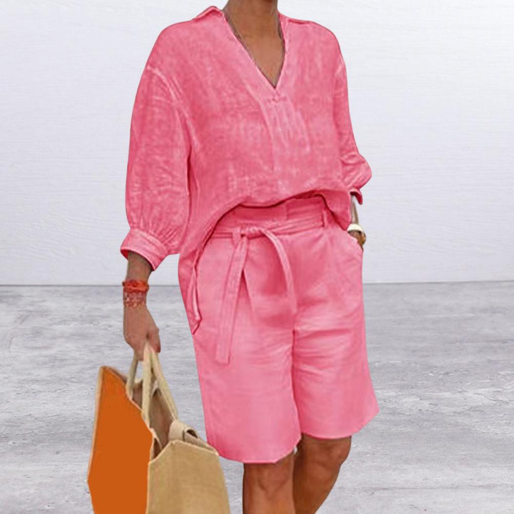 Setelan Dua Potong Wanita Katu - Summer Clothing Linen ulasan dan harga