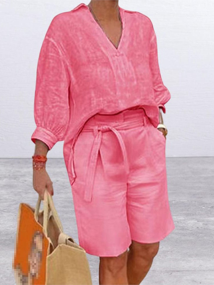 Setelan pakaian wanita katun L - Summer Clothing Linen ulasan dan harga