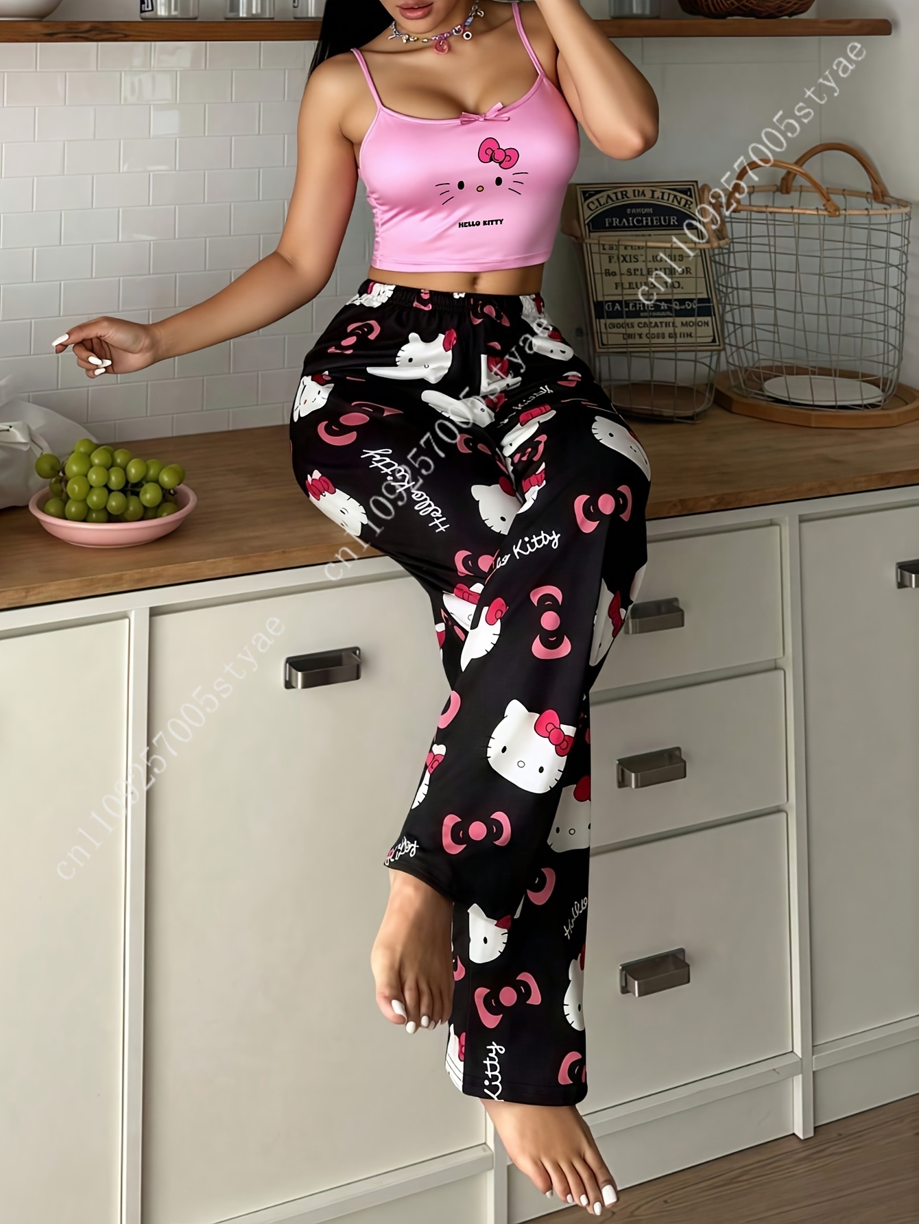 Set Piyama Sanrio Hello Kitty  - Halter Neck Top ulasan dan harga