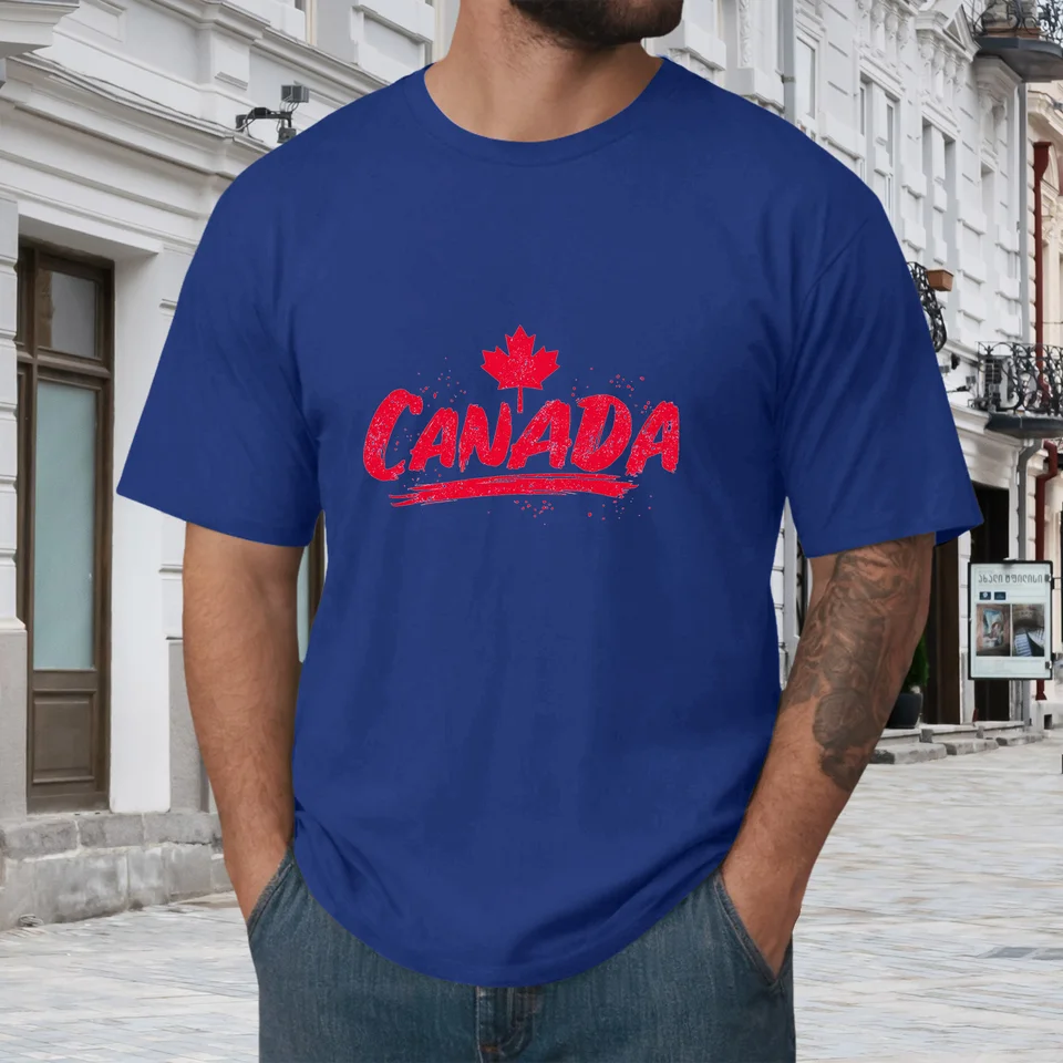 Kaus Pria Bendera Kanada Daun  - Summer Clothing Canada ulasan dan harga