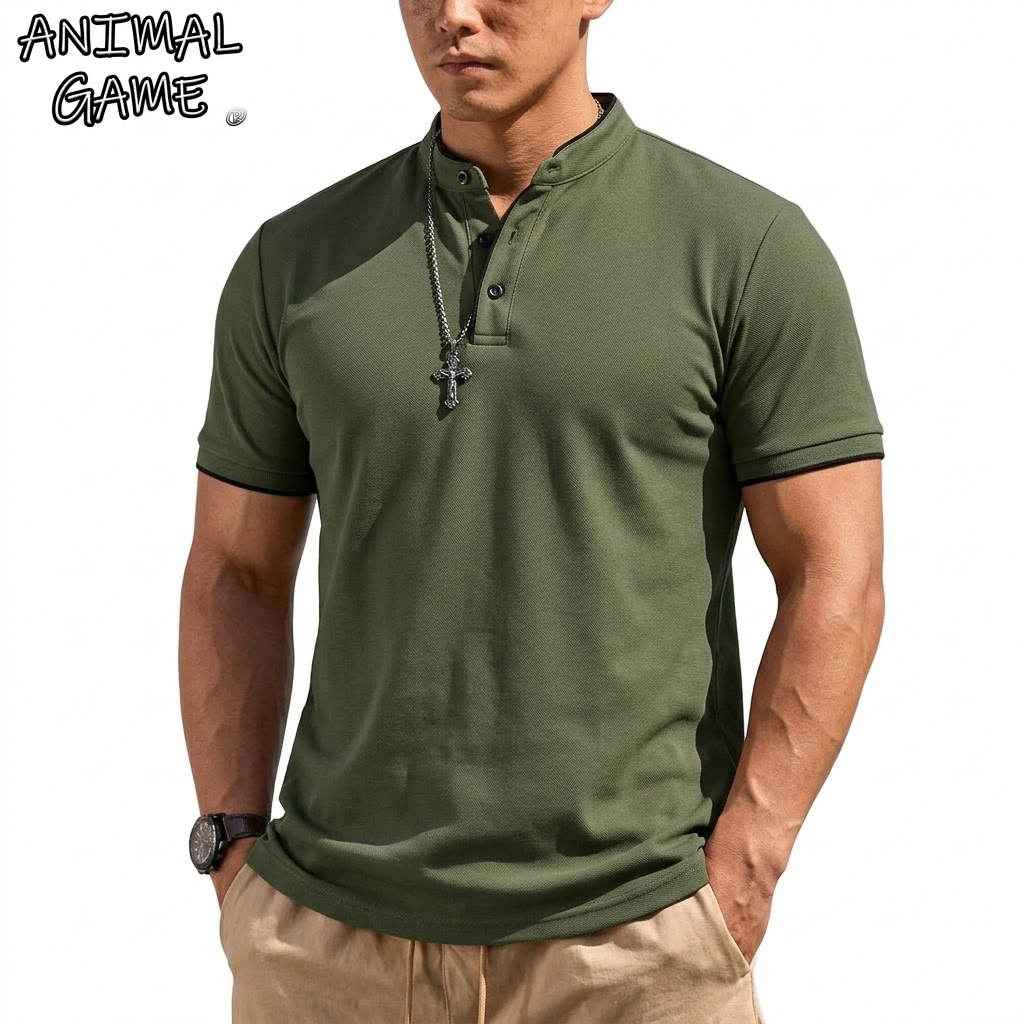 Kaos Henley Lengan Pendek Musi - Summer Clothing Essentials ulasan dan harga