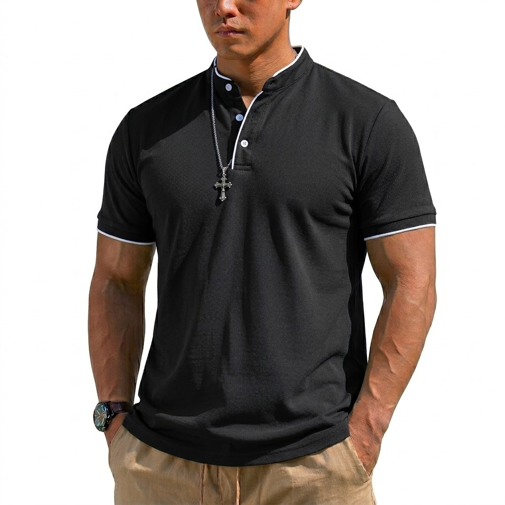 Kaos Henley Lengan Pendek Musi - Summer Clothing Essentials ulasan dan harga