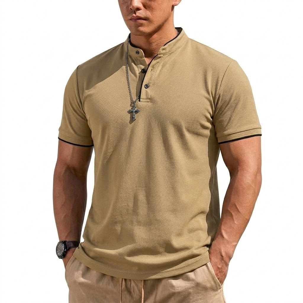 Kaos Henley Lengan Pendek Musi - Summer Clothing Essentials ulasan dan harga