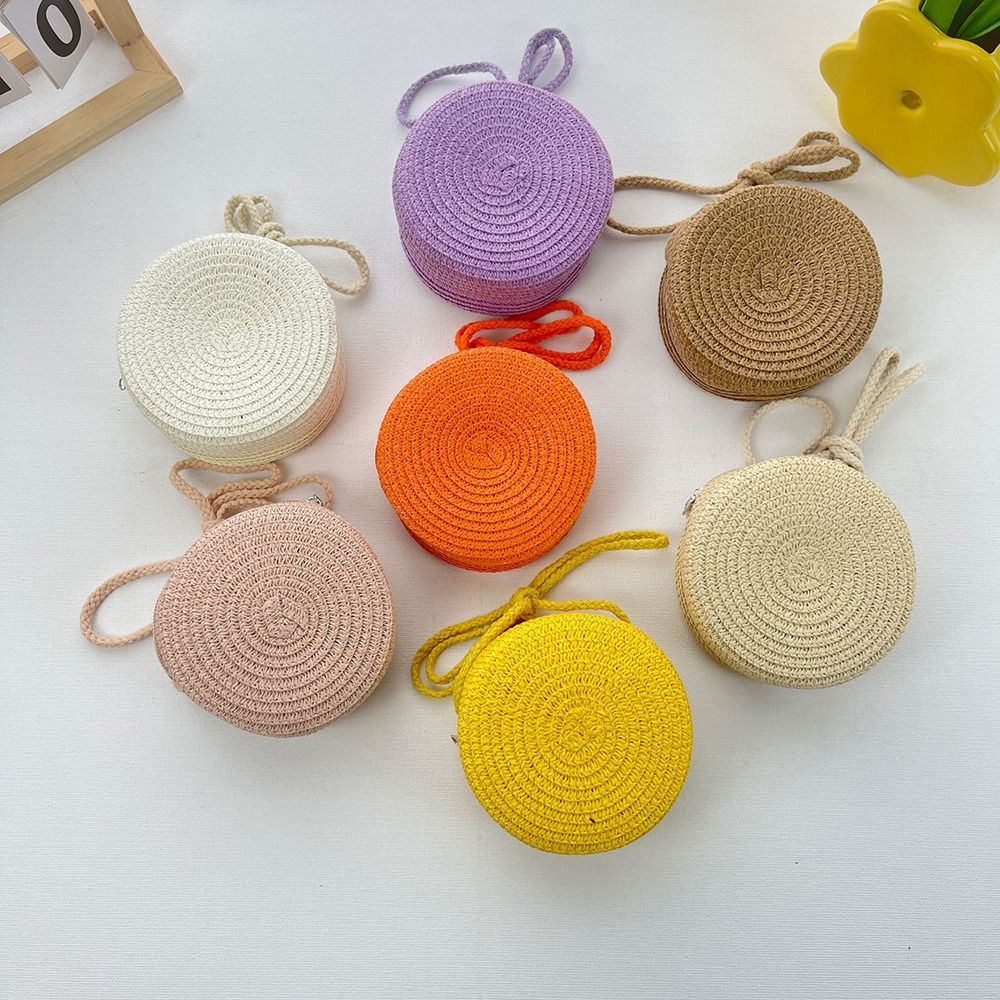 Tas Jerami Fashion Bentuk Kera - Beach Bag Straw ulasan dan harga