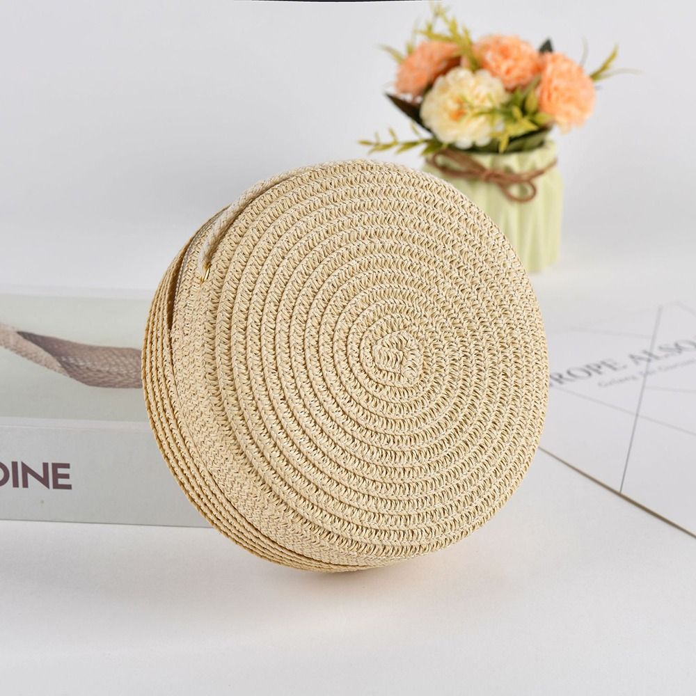 Tas Jerami Fashion Bentuk Kera - Beach Bag Straw ulasan dan harga