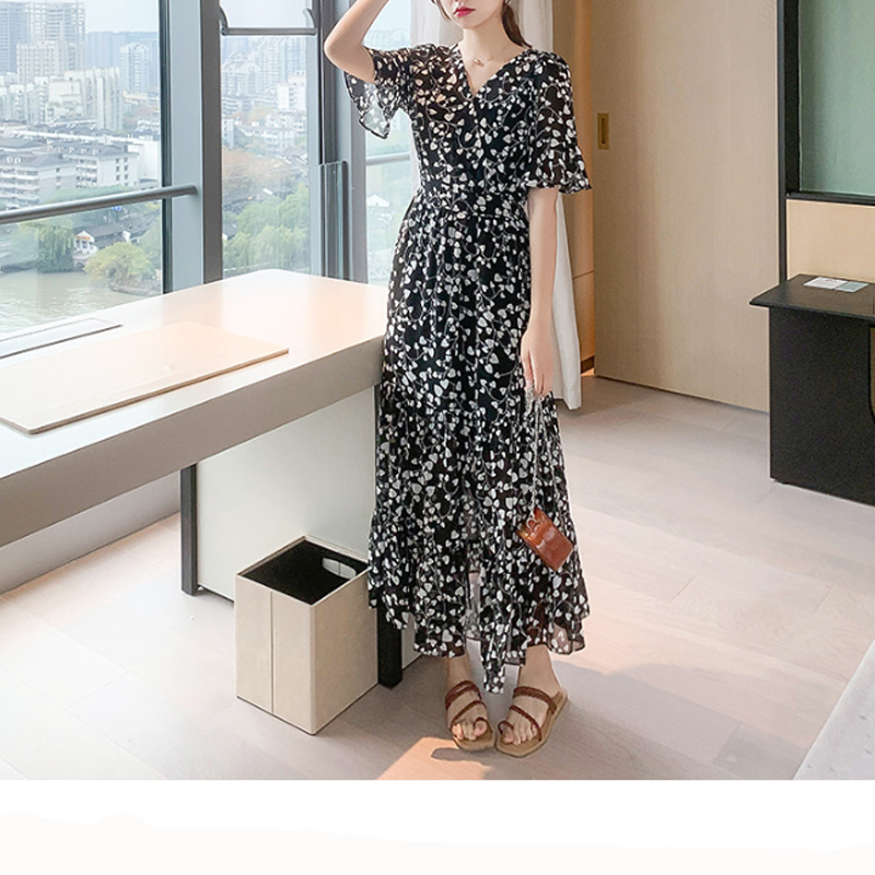 Gaun kerah V kebesaran musim p - Summer Line Clothing Brand ulasan dan harga