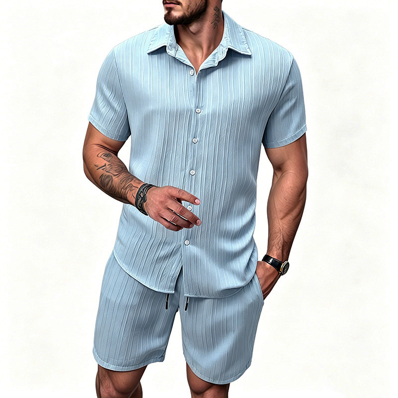 Setelan Kemeja Lengan Pendek K - Summer Clothing Essentials ulasan dan harga