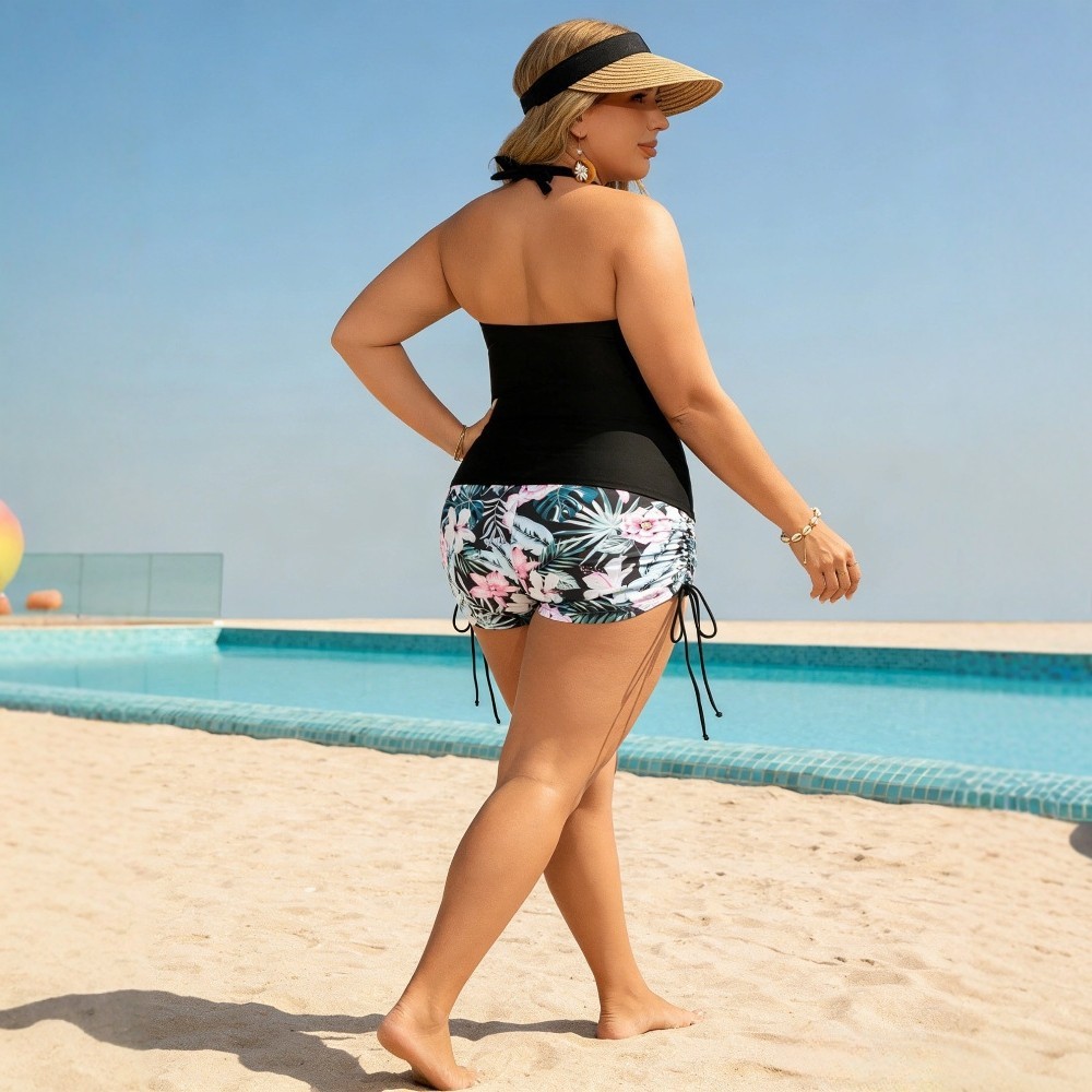 Baju Renang 2026 Tankini Denga - Halter Neck Top ulasan dan harga