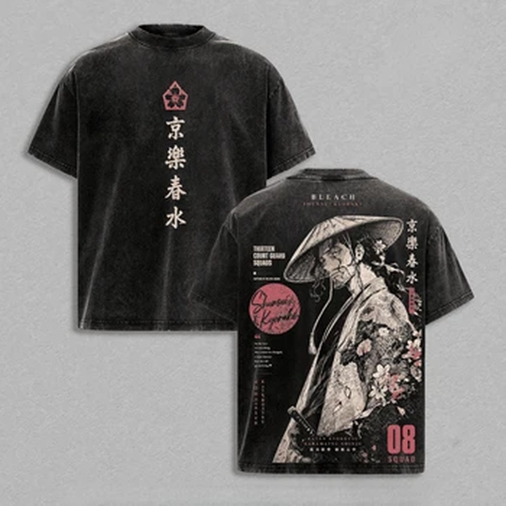 Kaos Anime BLEACH Kyoraku Shun - Vintage Summer Clothing Men ulasan dan harga