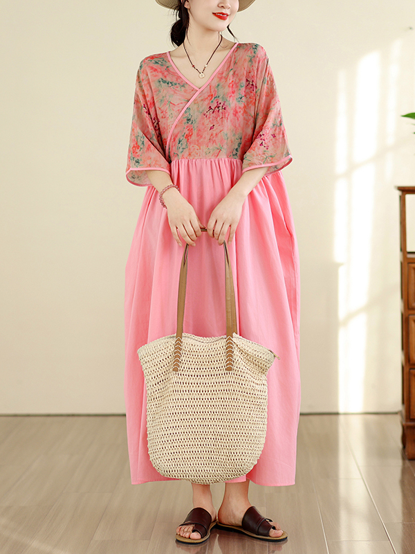 Gaun Panjang Gaya Retro Katun  - Summer Clothing New Look ulasan dan harga