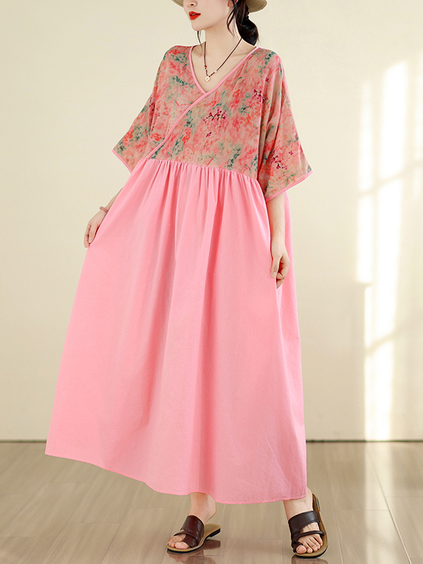 Gaun Panjang Gaya Retro Katun  - Summer Clothing New Look ulasan dan harga
